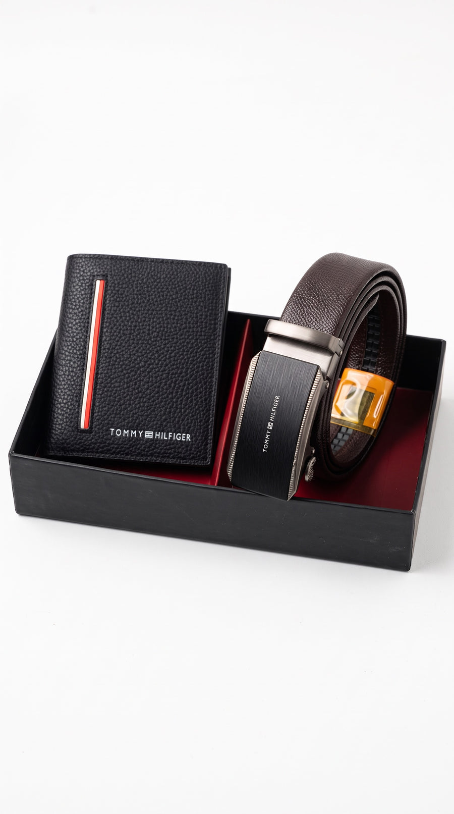 Tommy Hilfiger Wallet & Automatic Belt Set – Premium Gift Set with Box & Bag