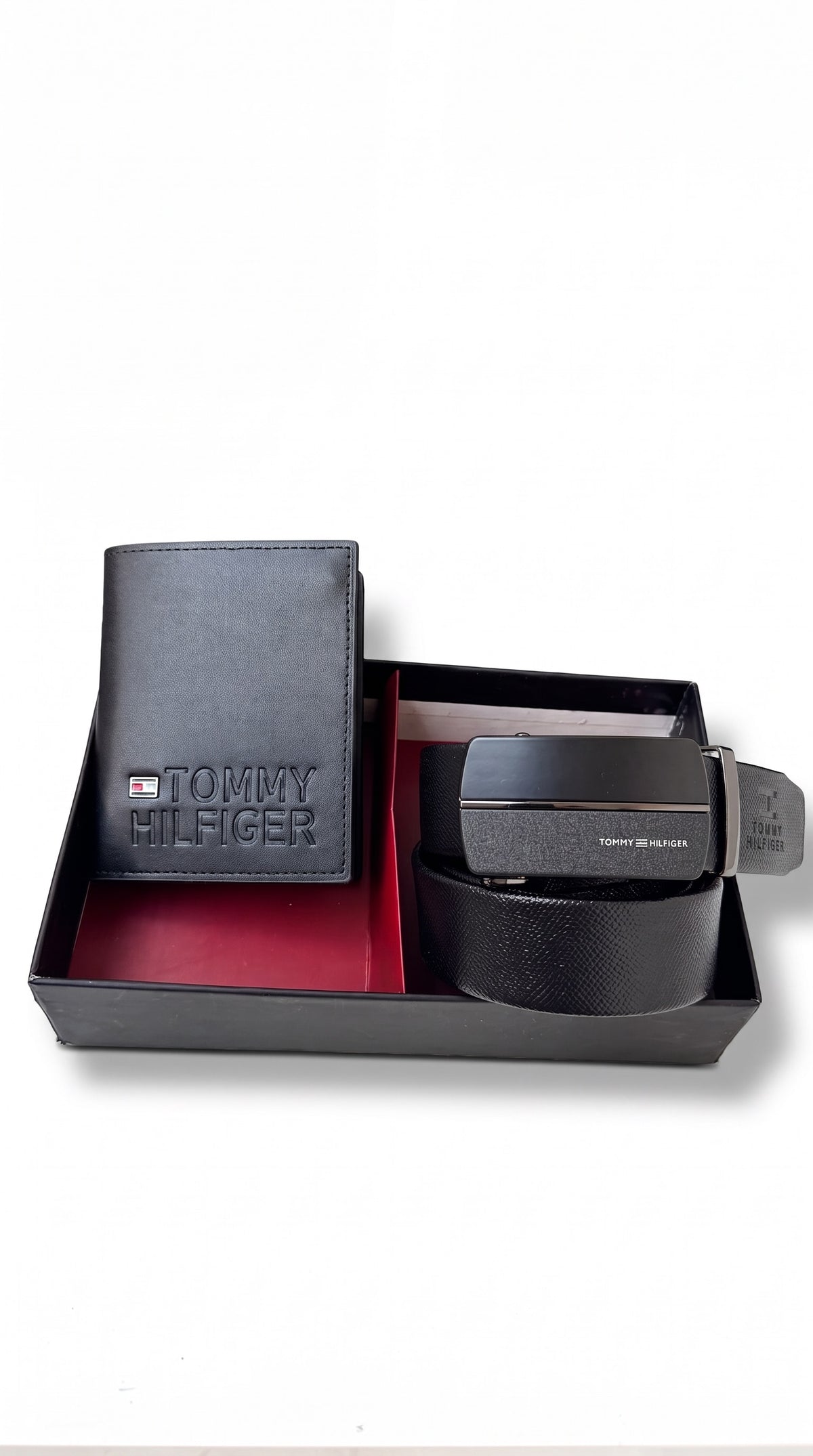 Tommy Hilfiger Wallet & Automatic Belt Set – Premium Gift Set with Box & Bag