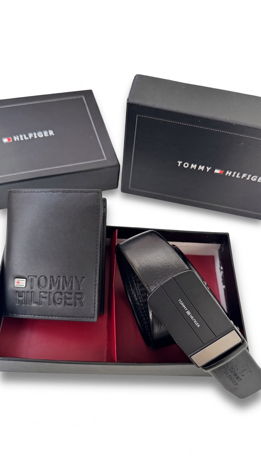 Tommy Hilfiger Wallet & Automatic Belt Set – Premium Gift Set with Box & Bag