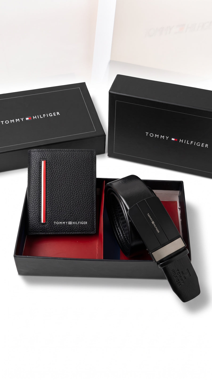 Tommy Hilfiger Wallet & Automatic Belt Set – Premium Gift Set with Box & Bag
