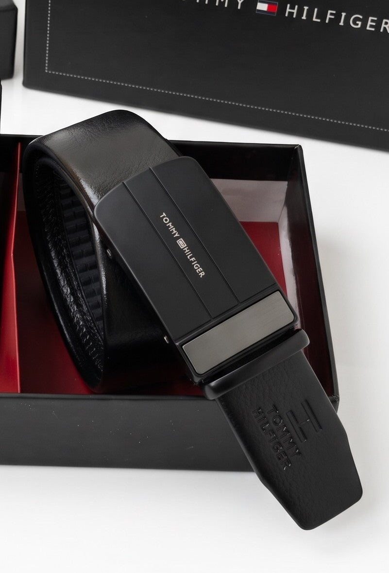 Tommy Hilfiger Automatic Belt – Adjustable Belt with Gift Box & Bag