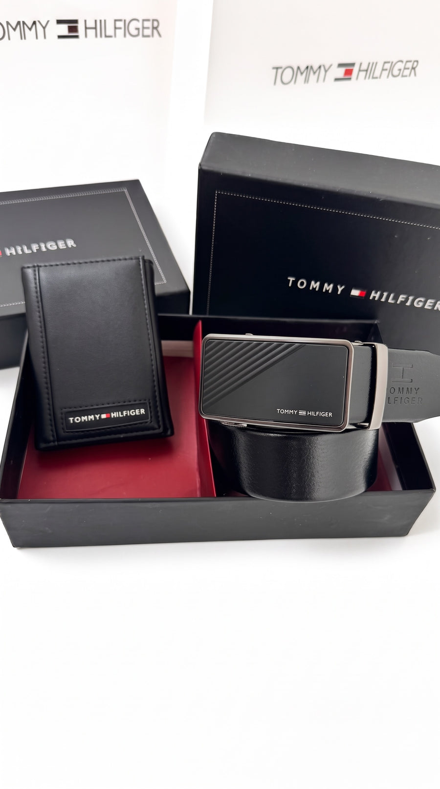 Tommy Hilfiger Wallet & Automatic Belt Set – Premium Gift Set with Box & Bag