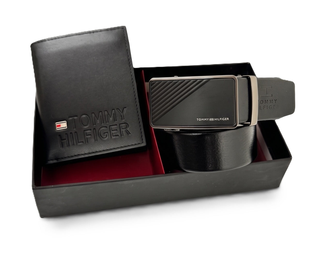 Tommy Hilfiger Wallet & Automatic Belt Set – Premium Gift Set with Box & Bag