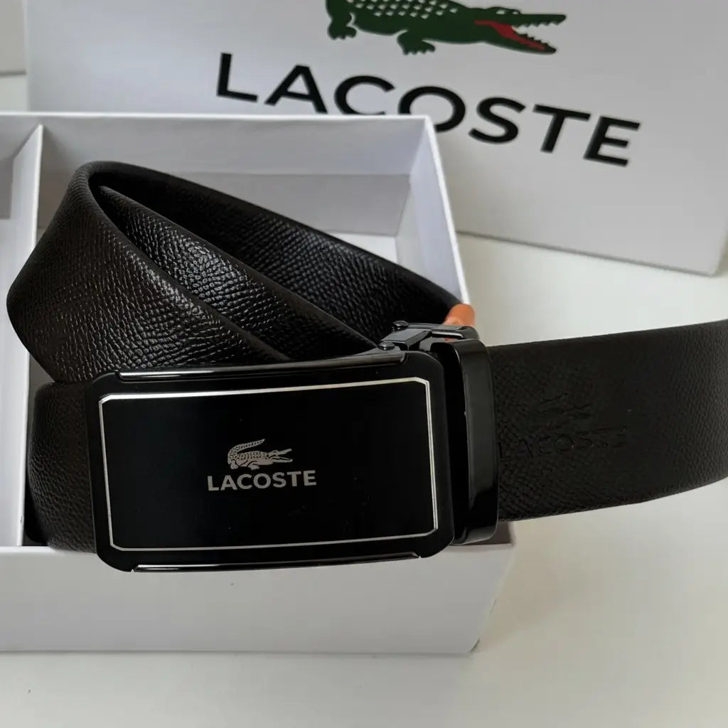 Lacoste Automatic Belt – Adjustable Belt with Gift Box & Bag