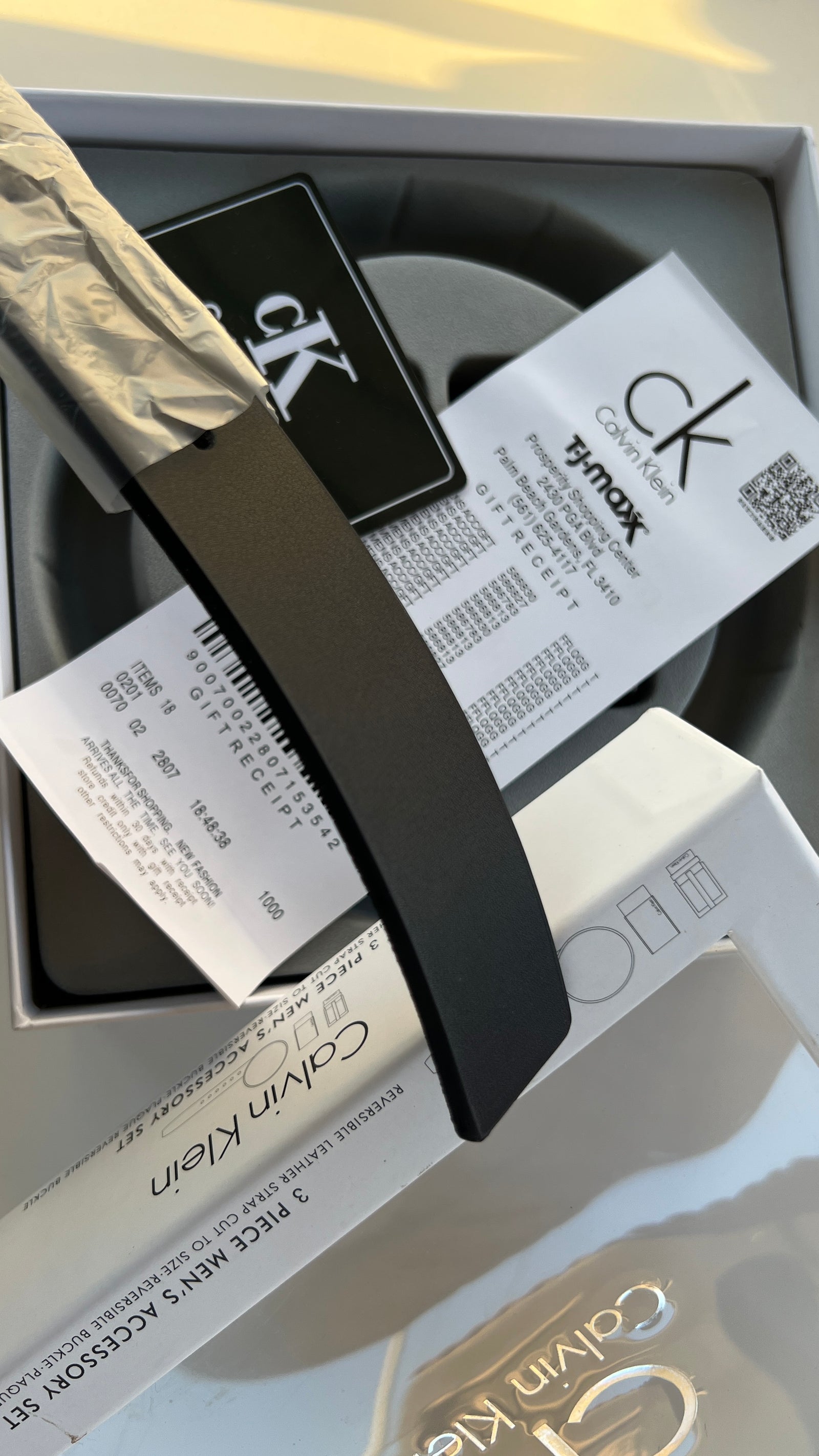 Calvin Klein 3 Piece Belt Set – Reversible Belt with Two Buckles