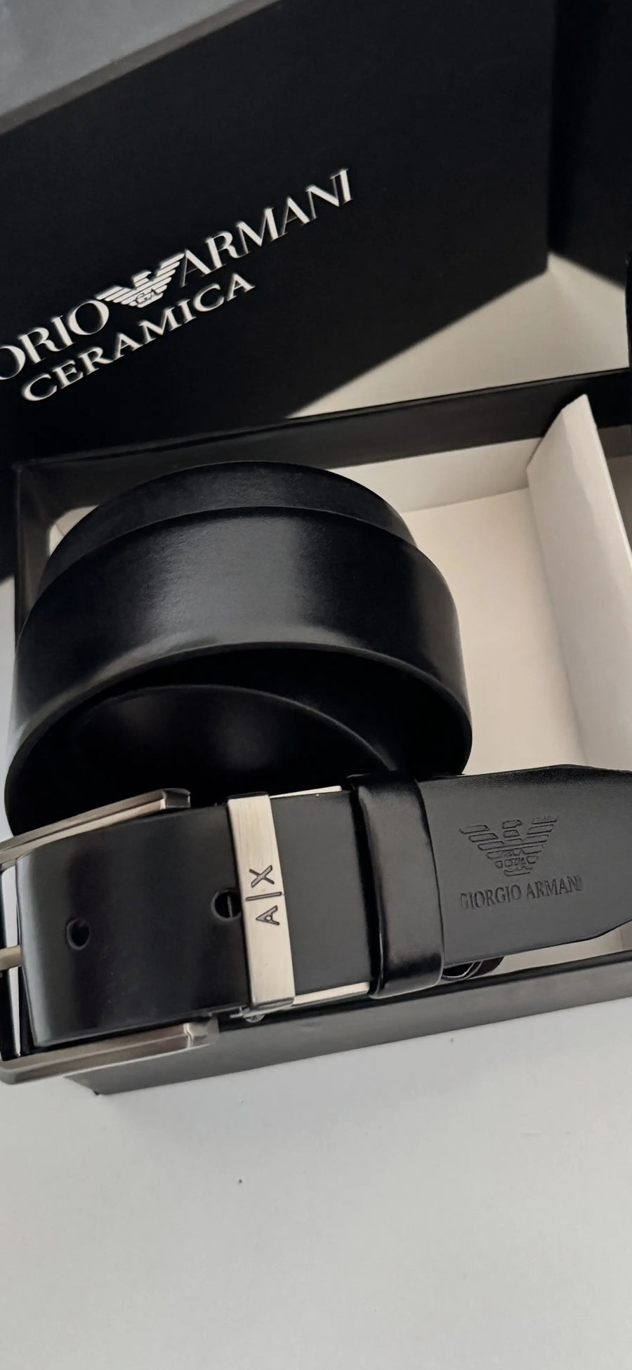 ARMANI Wallet & Double Face Belt Set – Premium Gift Set with Box & Bag