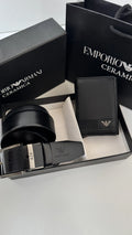 ARMANI Wallet & Double Face Belt Set – Premium Gift Set with Box & Bag