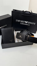 ARMANI Wallet & Automatic Belt Set – Premium Gift Set with Box & Bag