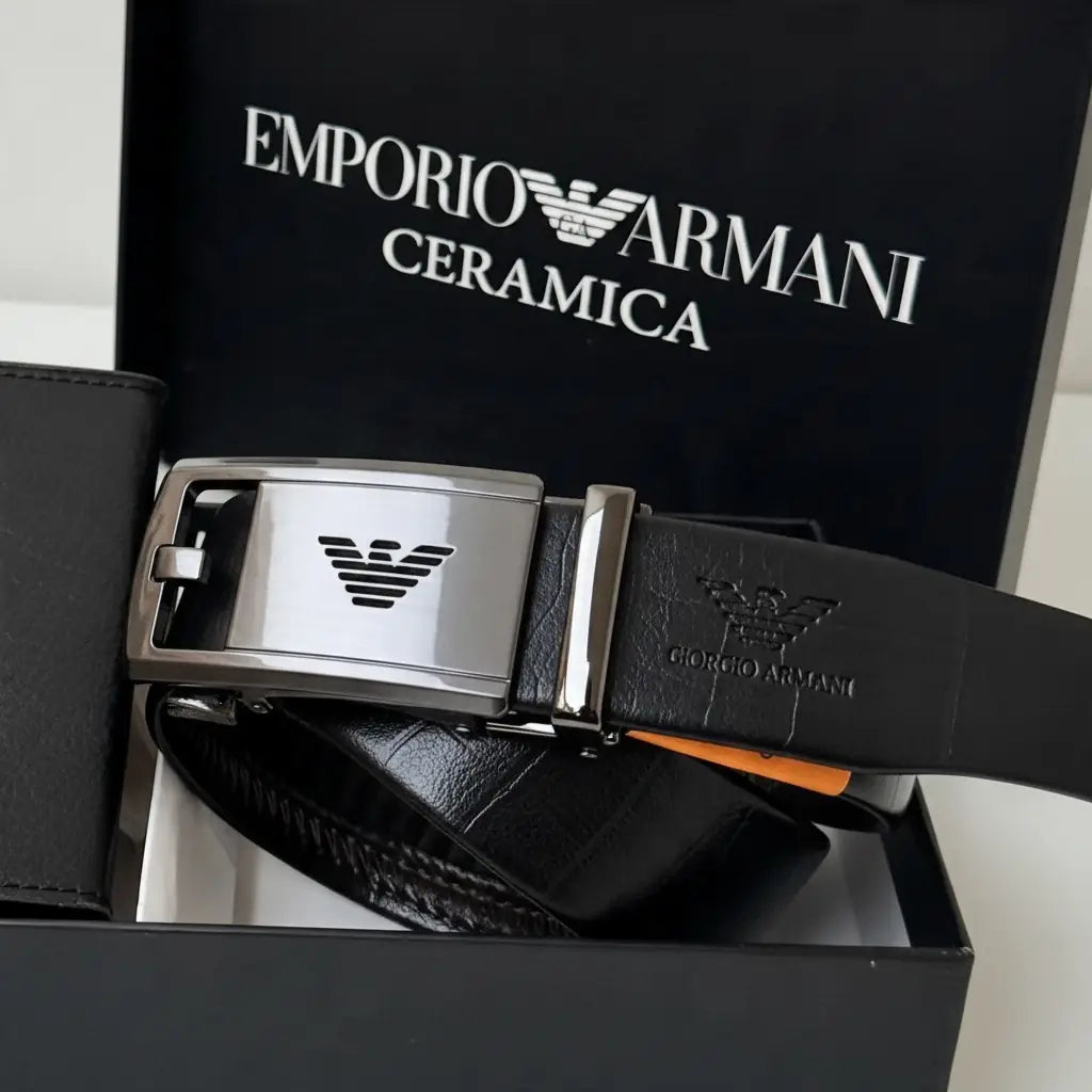 Armani Automatic Belt – Adjustable Belt with Gift Box & Bag