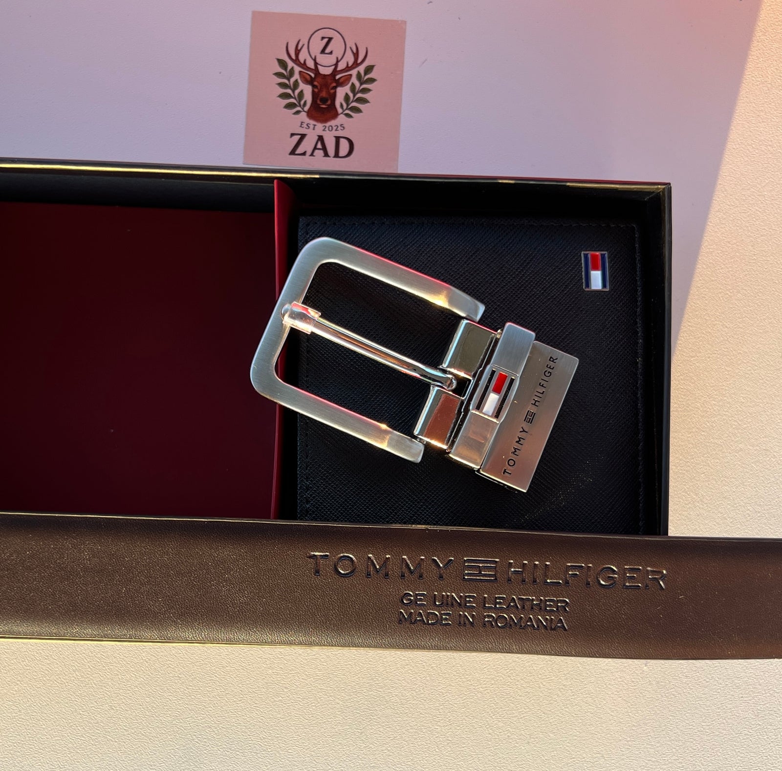 Tommy Hilfiger Wallet & Double Face Belt Set – Premium Gift Set with Box & Bag