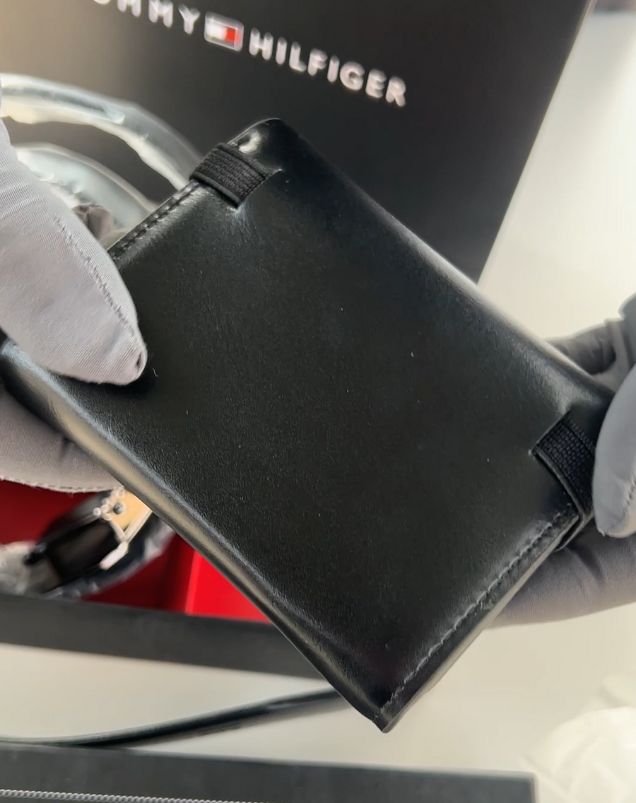 Tommy Hilfiger Leather Trifold Wallet – Premium Gift Packaging Included