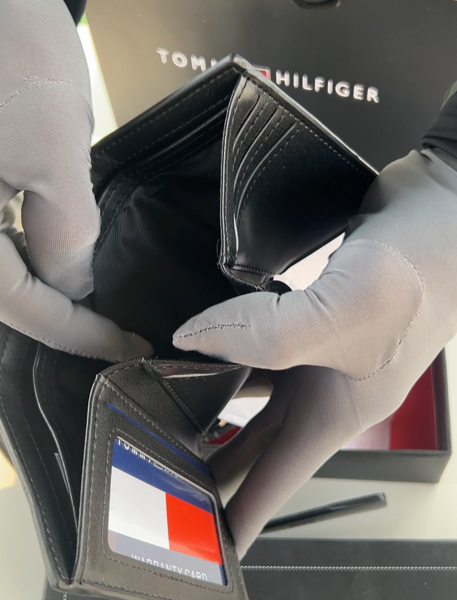 Tommy Hilfiger Leather Trifold Wallet – Premium Gift Packaging Included