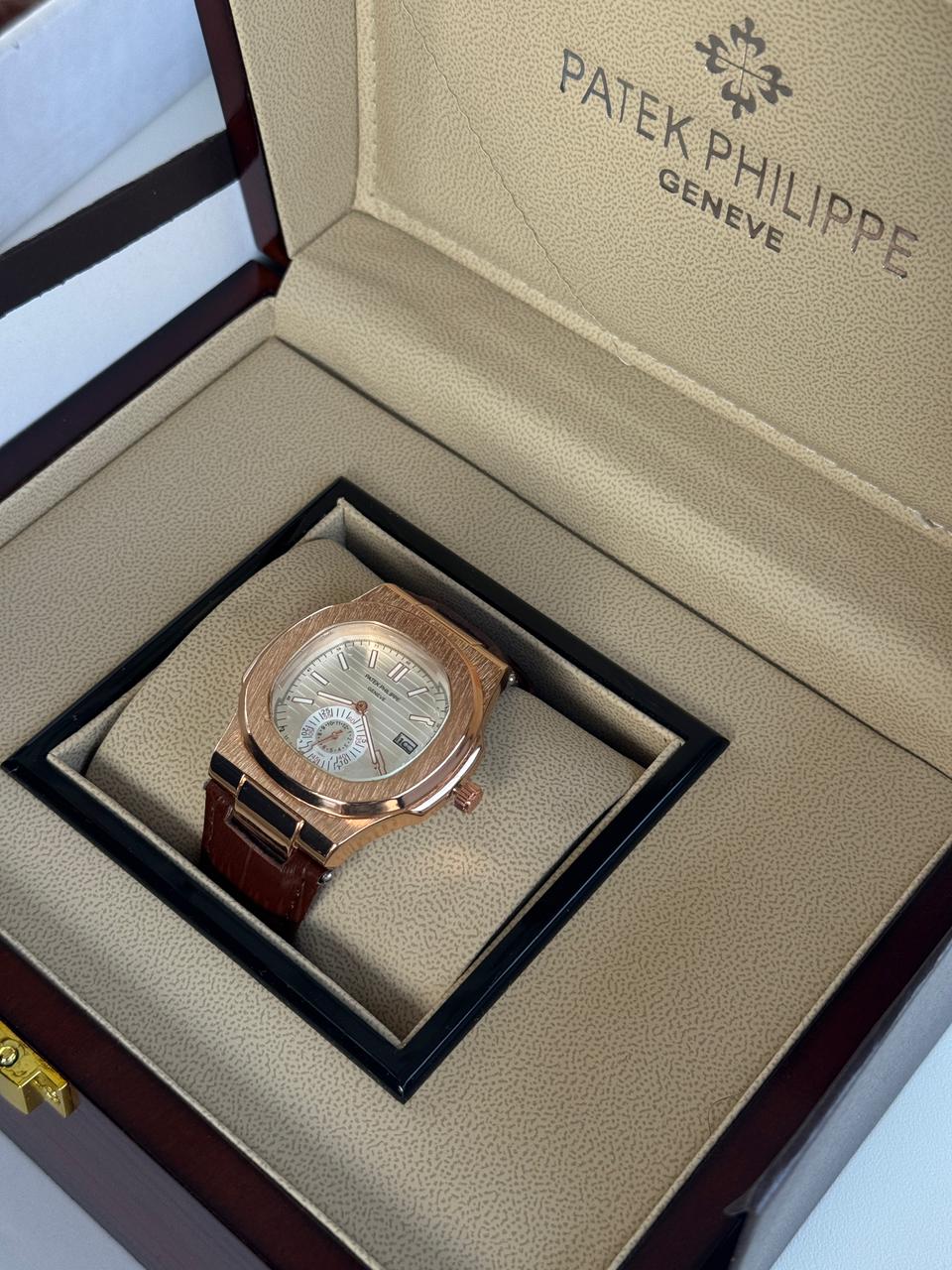 Patek Philippe leather Watch – with Standard Gift Box Packaging