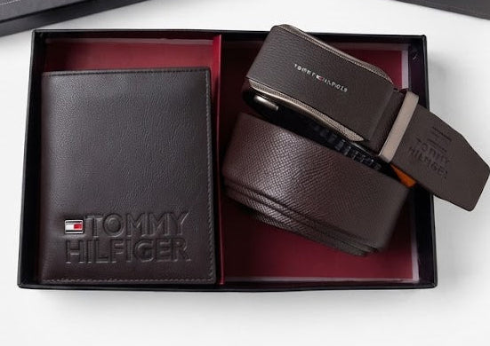 Tommy Hilfiger Wallet & Automatic Belt Set – Premium Gift Set with Box & Bag