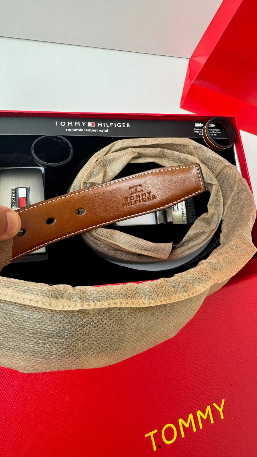 Tommy Hilfiger  Reversible Belt with Two Buckles