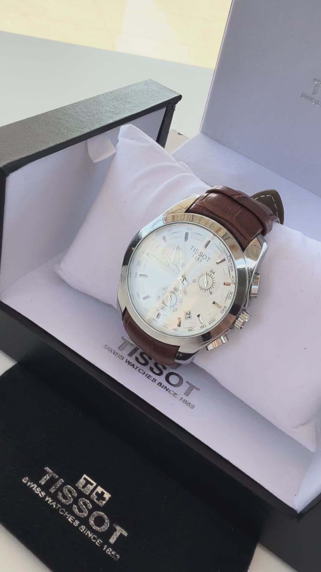 Tissot leather Watch – with Standard Gift Box Packaging