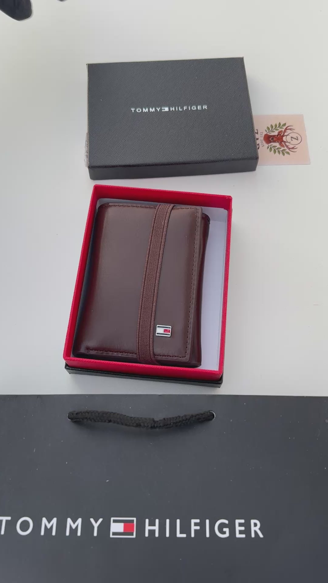 Tommy Hilfiger Leather Trifold Wallet – Premium Gift Packaging Included