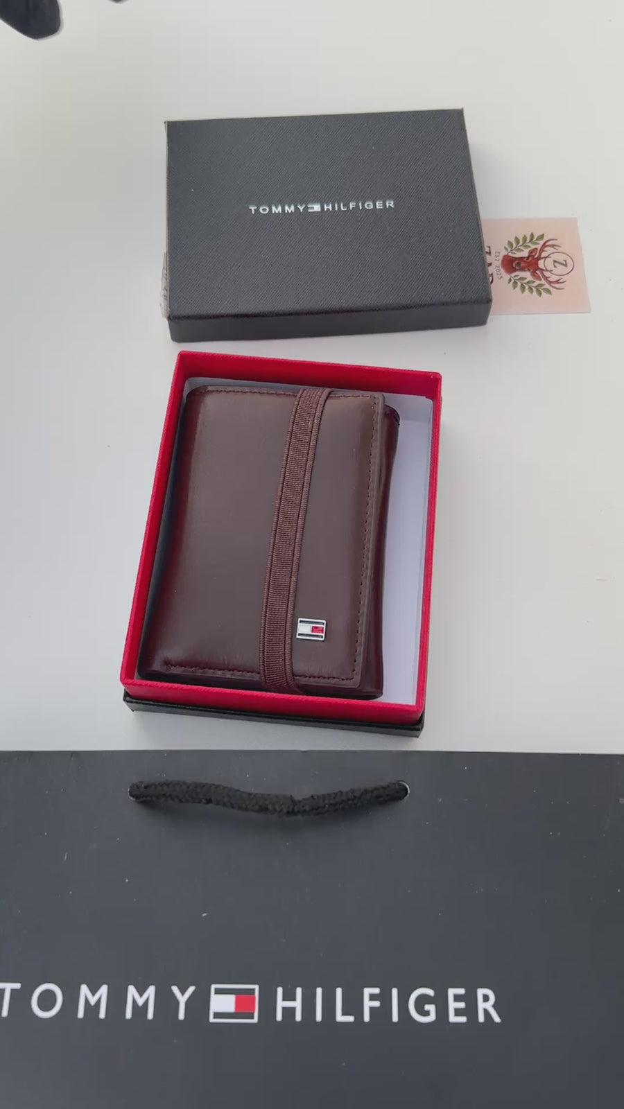 Tommy Hilfiger Leather Trifold Wallet – Premium Gift Packaging Included
