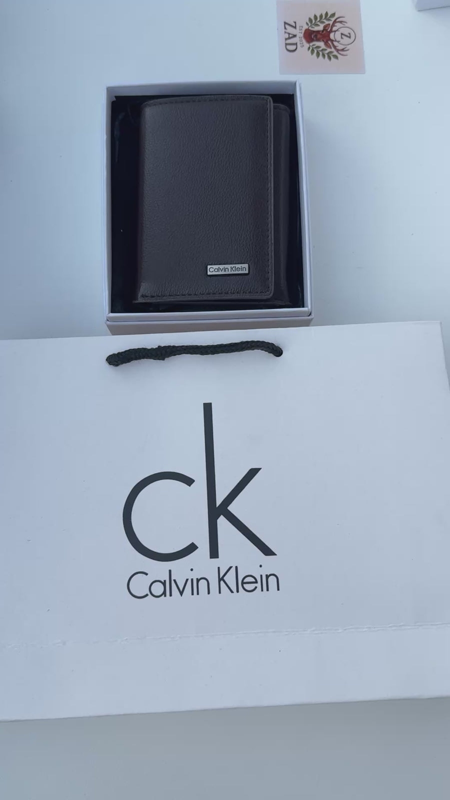 Calvin Klein Leather Trifold Wallet – Premium Gift Packaging Included
