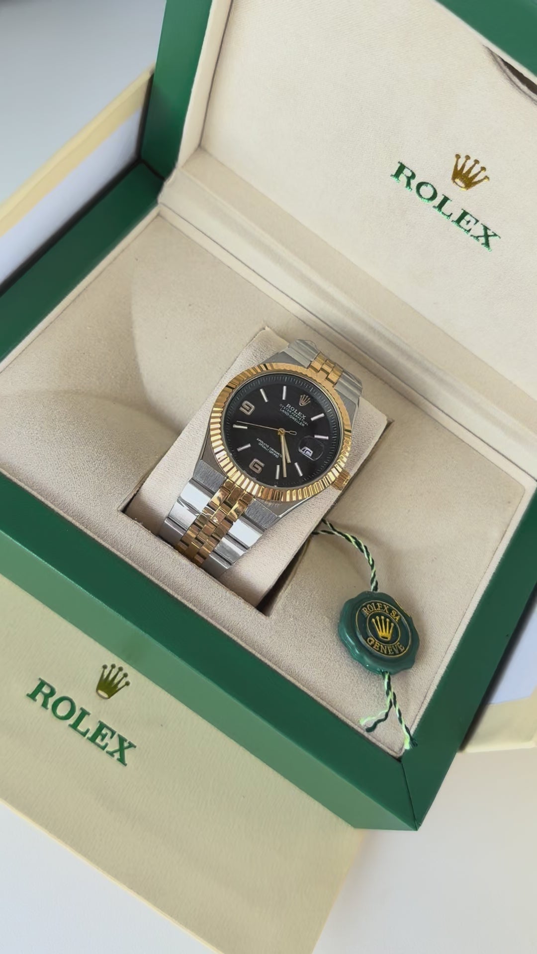 Rolex land-dweller Metal Watch – Day Date Display with Standard Gift Box Packaging
