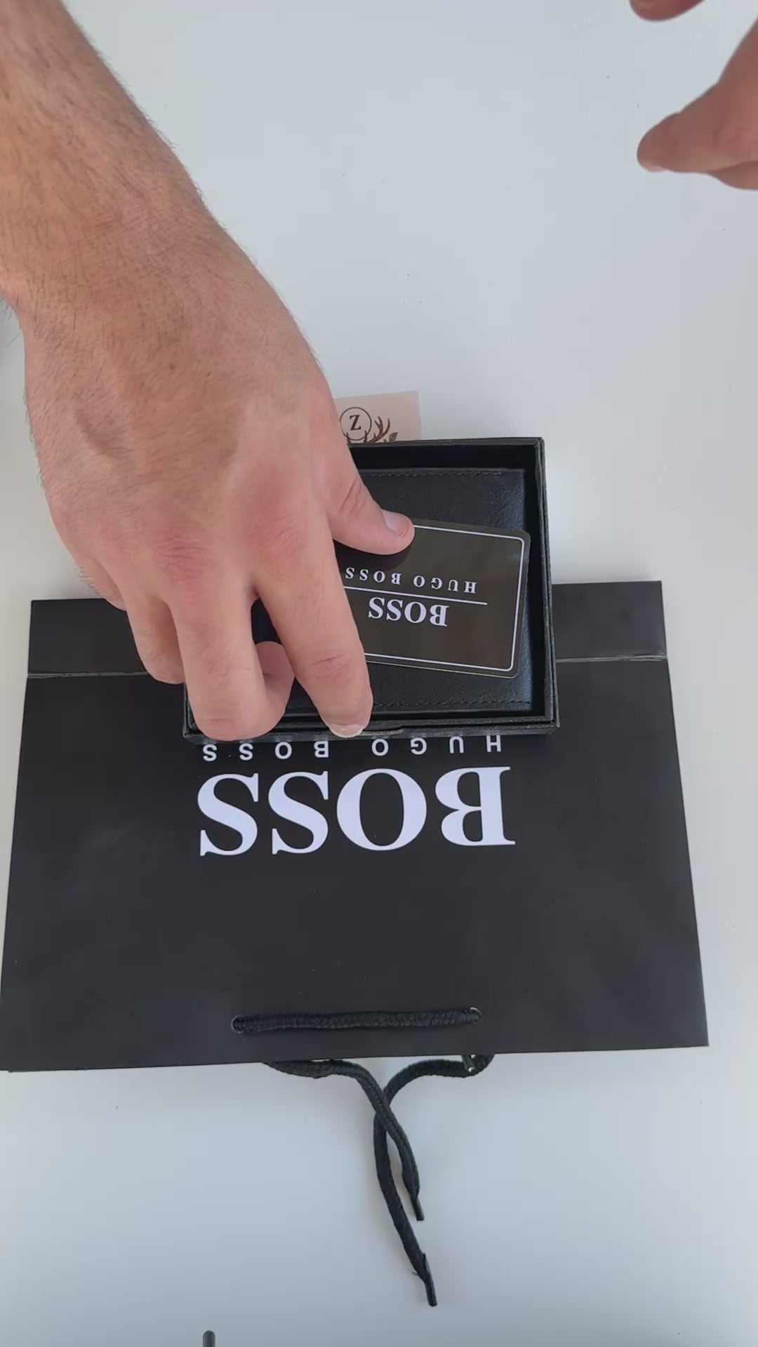 BOSS Wallet & Double Face Belt Set – Premium Gift Set with Box & Bag