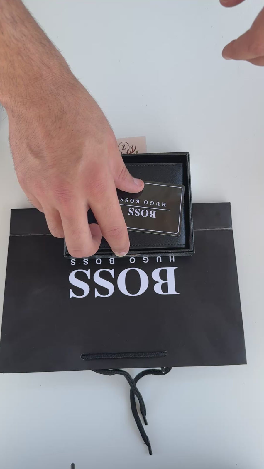 BOSS Wallet & Double Face Belt Set – Premium Gift Set with Box & Bag