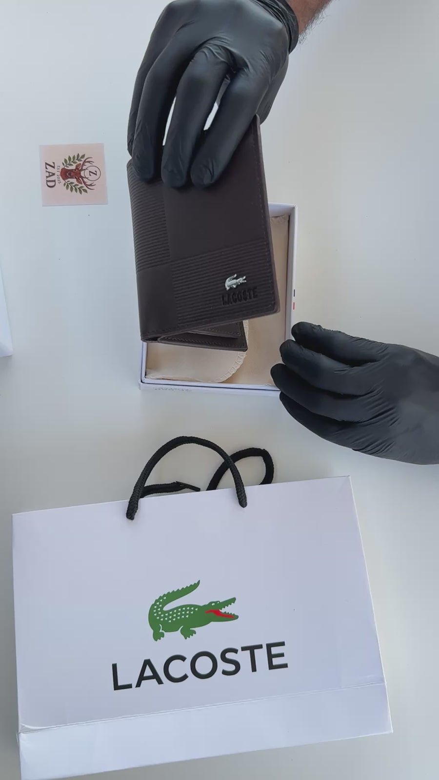 LACOSTE Wallet & Double Face Belt Set – Premium Gift Set with Box & Bag