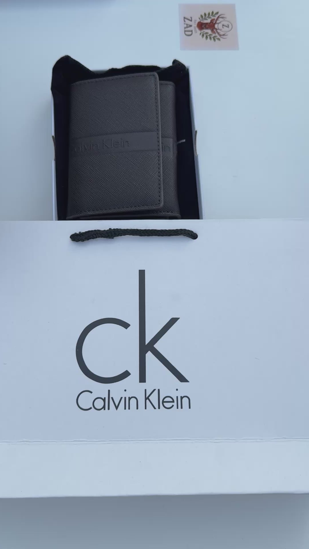 Calvin Klein Leather Trifold Wallet – Premium Gift Packaging Included