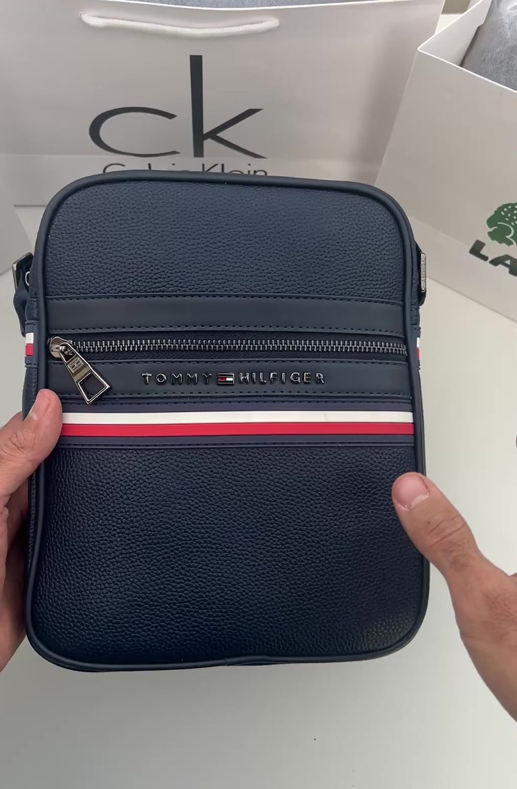 Tommy Hilfiger Crossbody Bag – Premium Stamped Bag with Gift Packaging