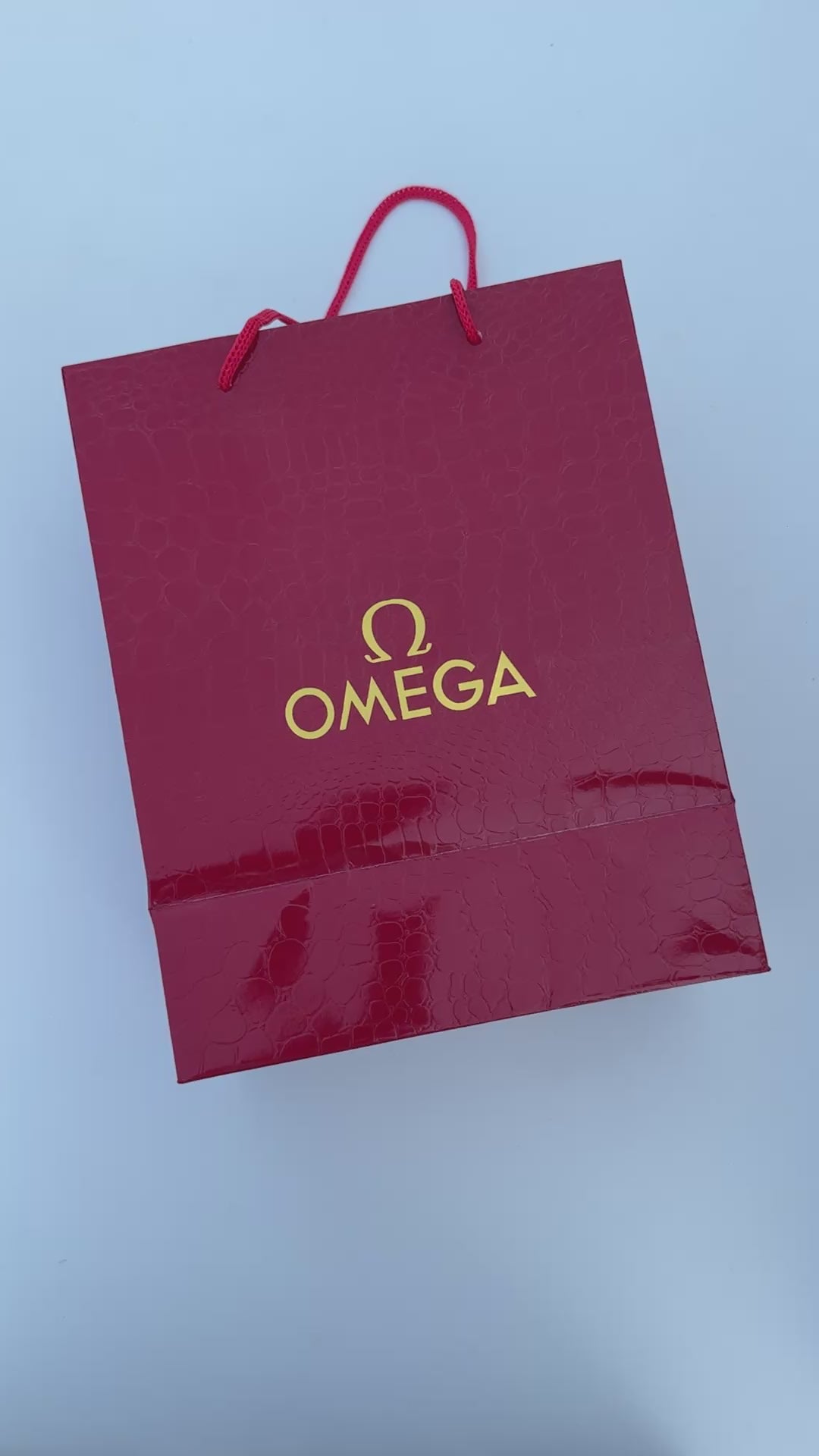 Omega Watch Packaging Set – Premium Box with Cards, Catalogs & Shopping Bag