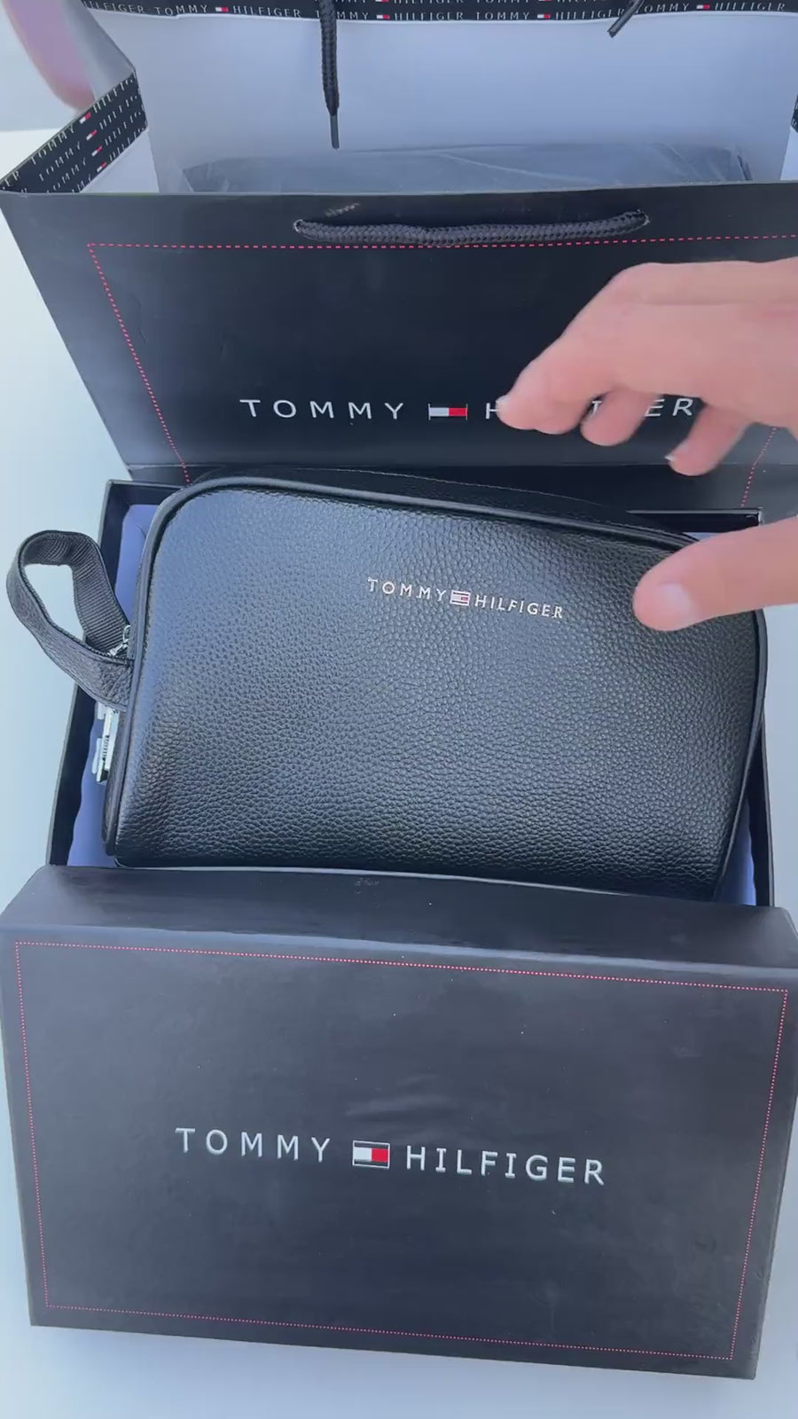 Tommy Hilfiger Leather Handbag & Bifold Wallet Bundle
