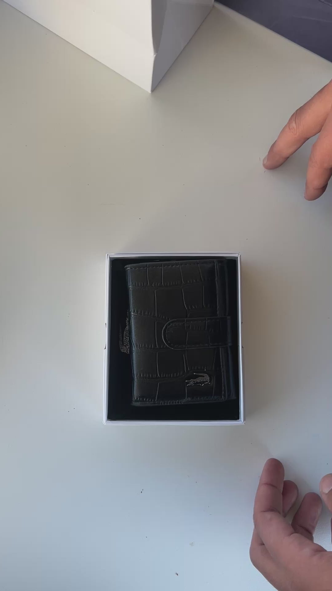 Lacoste Leather Trifold Wallet – Premium Gift Packaging Included
