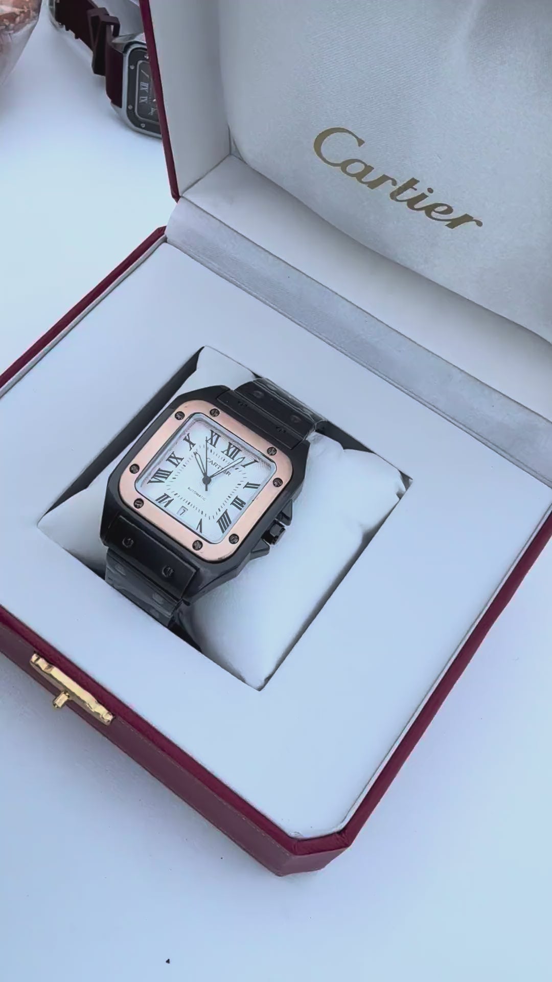 Cartier metal Watch – with Standard Gift Box Packaging