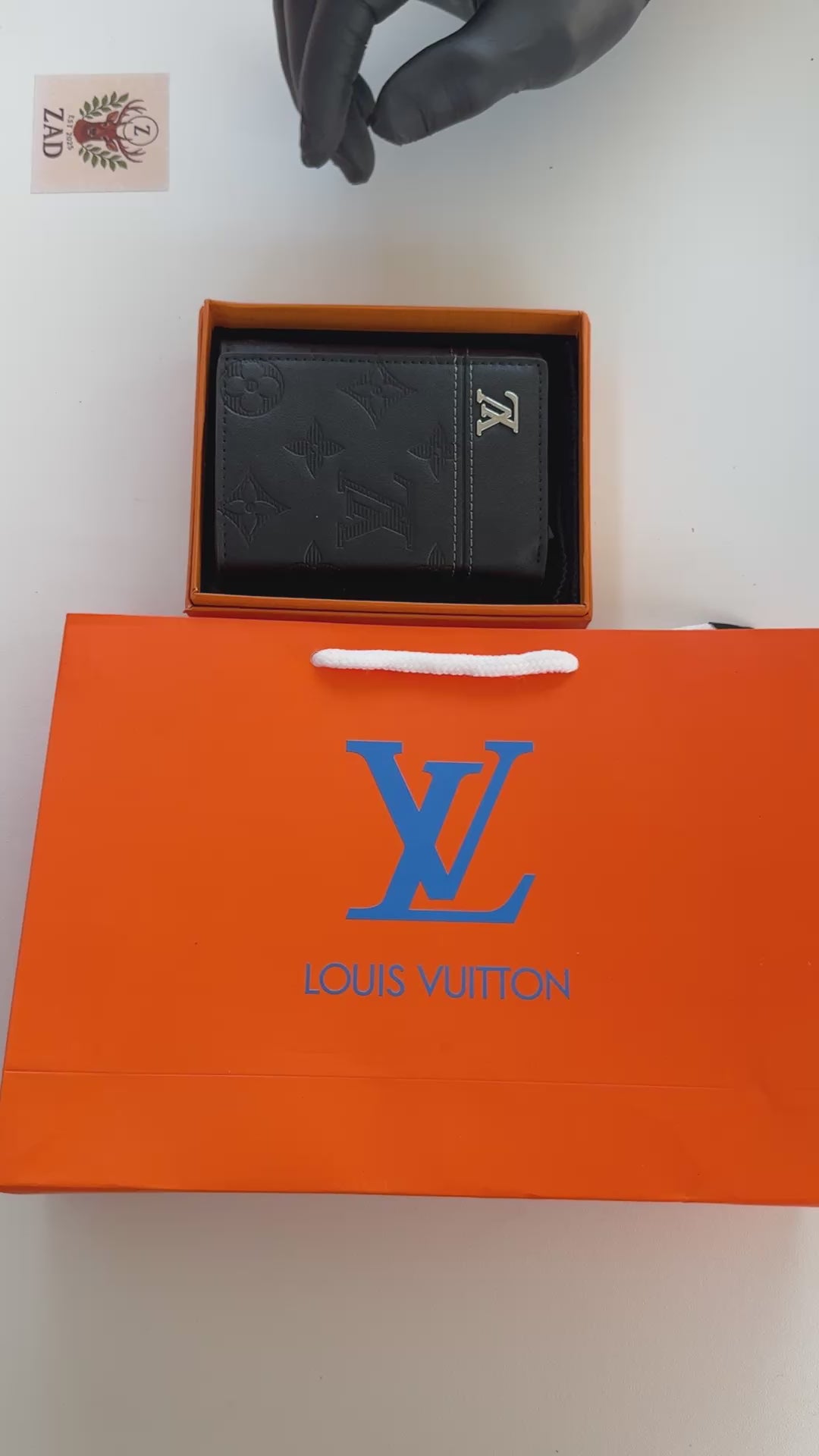 LV Leather Trifold Wallet – Premium Gift Packaging Included