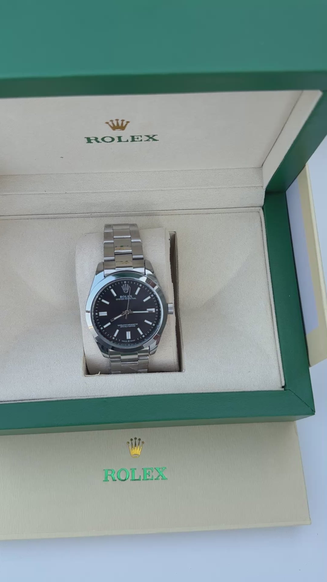 Rolex Oyster Perpetual metal Watch – with Standard Gift Box Packaging