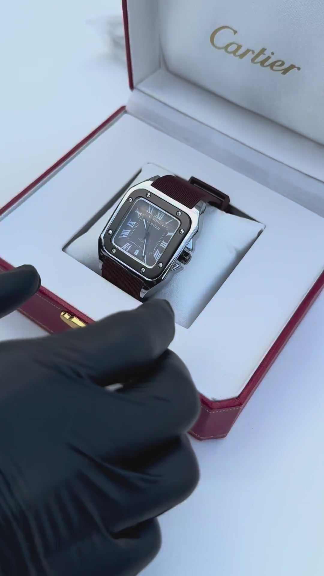 Cartier rubber Watch – with Standard Gift Box Packaging