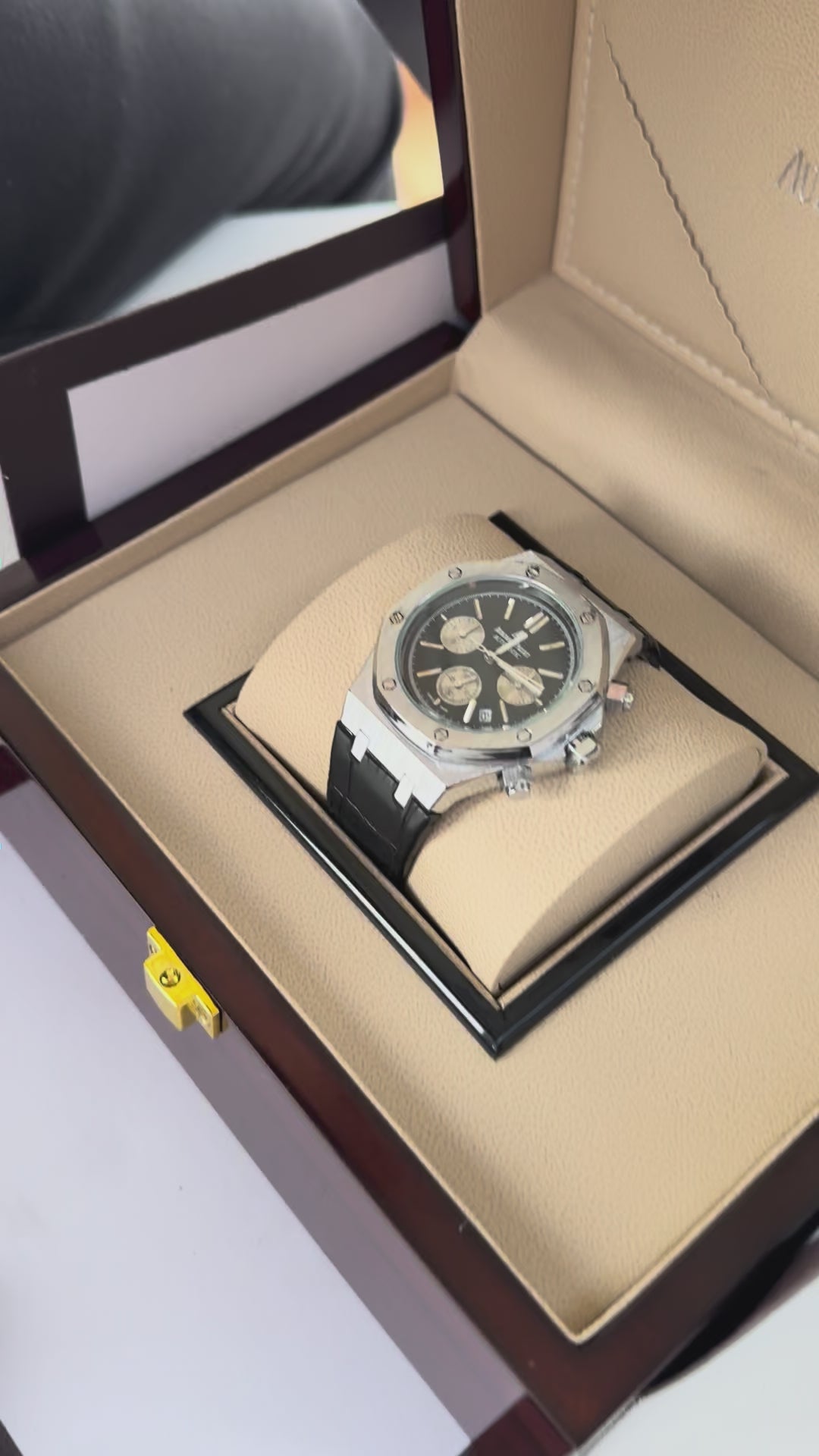 Audemars Piguet Royal Oak leather Watch – with Standard Gift Box Packaging