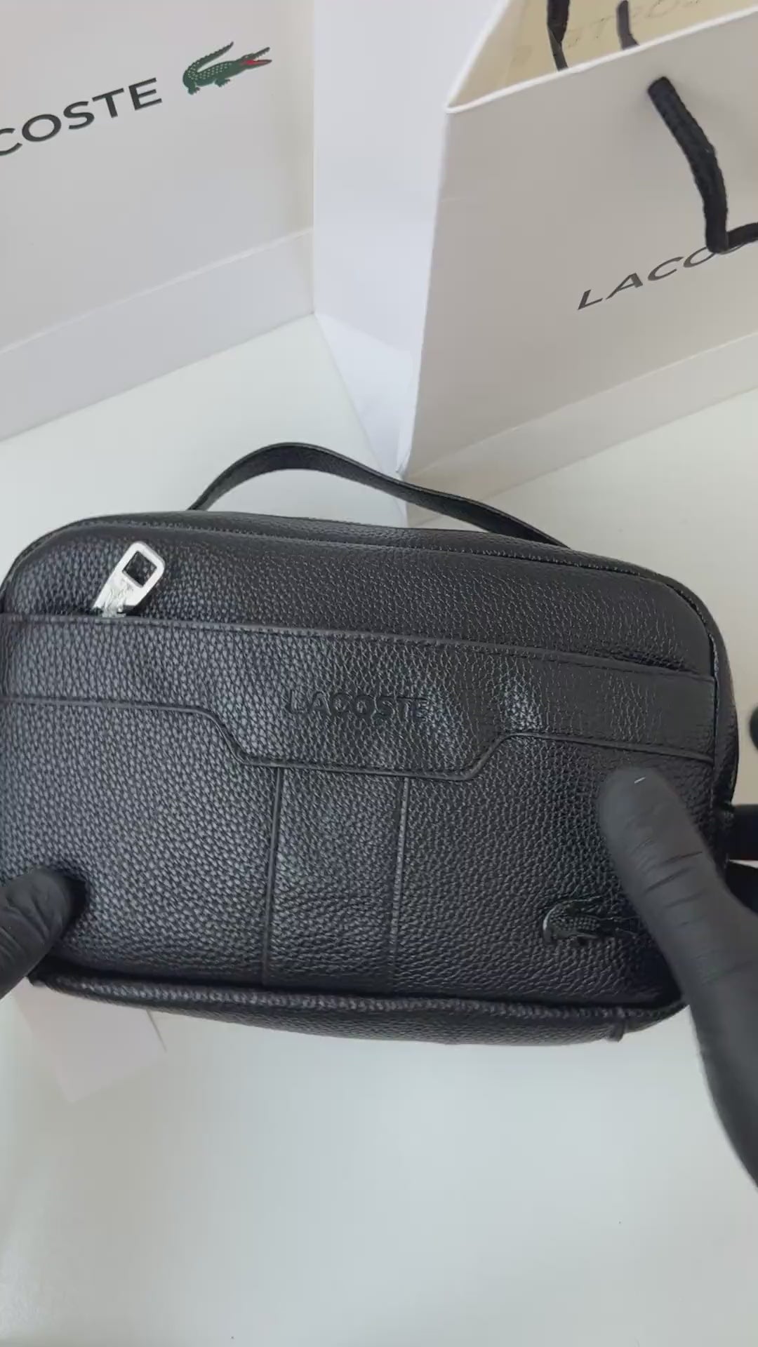 Lacoste leather Handbag – Premium Handbag with Gift Packaging