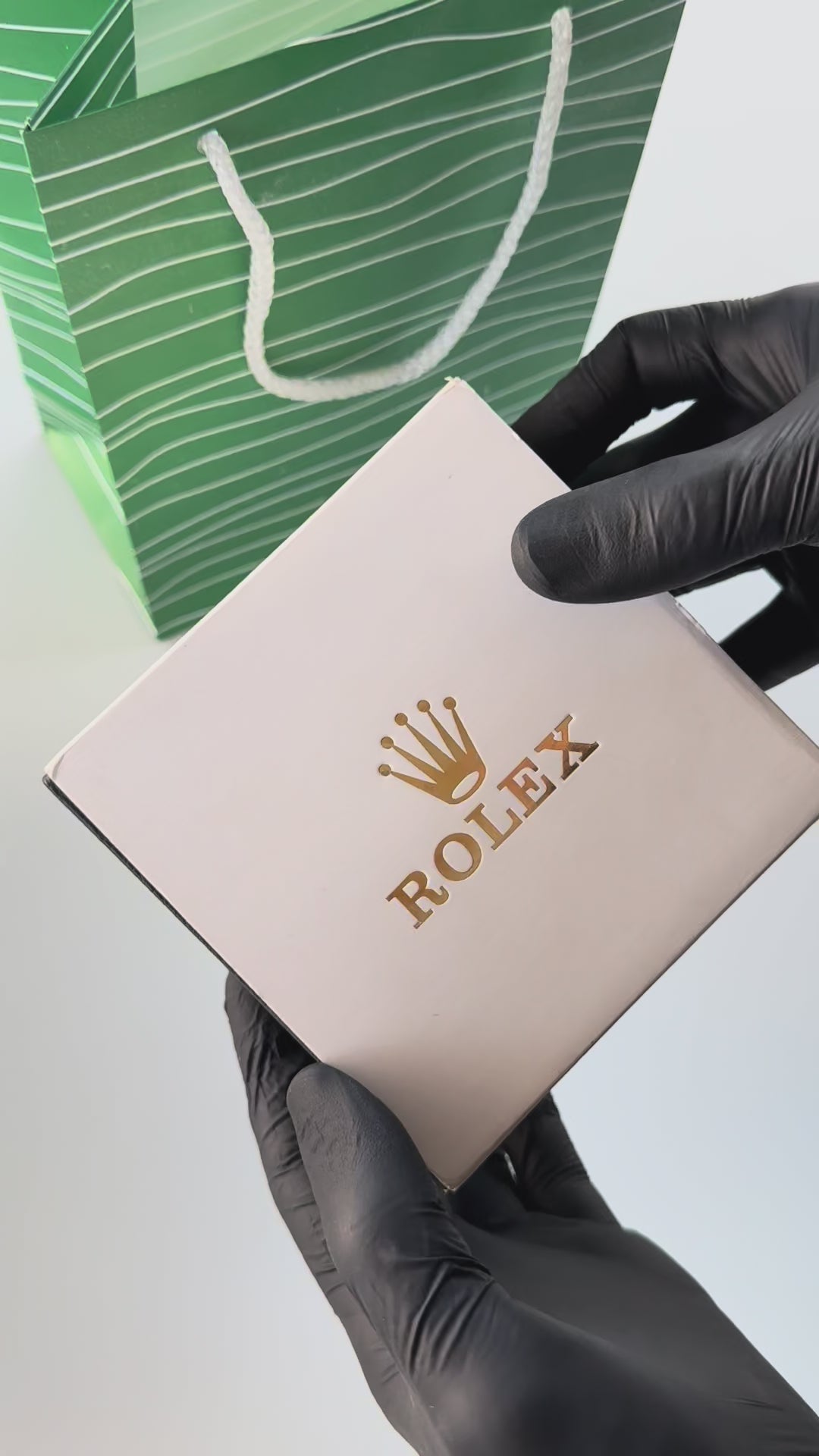 Rolex Leather Watch Box – Premium Storage Box with Shopping Bag