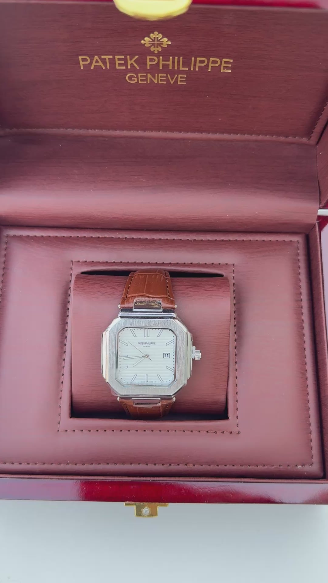 Patek Philippe leather Watch – with Standard Gift Box Packaging