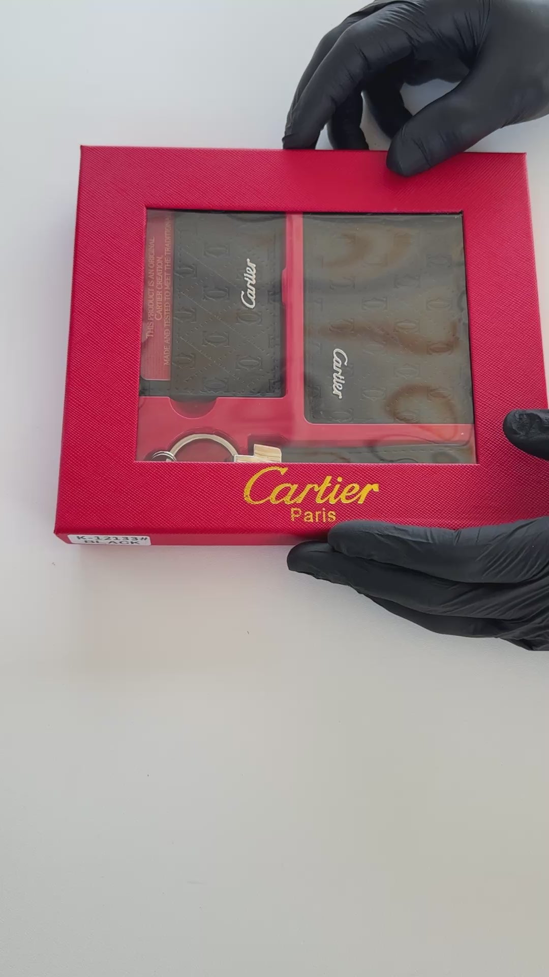 Cartier Wallet, Card Holder & Key Chain Set – Premium Gift Set with Box & Bag