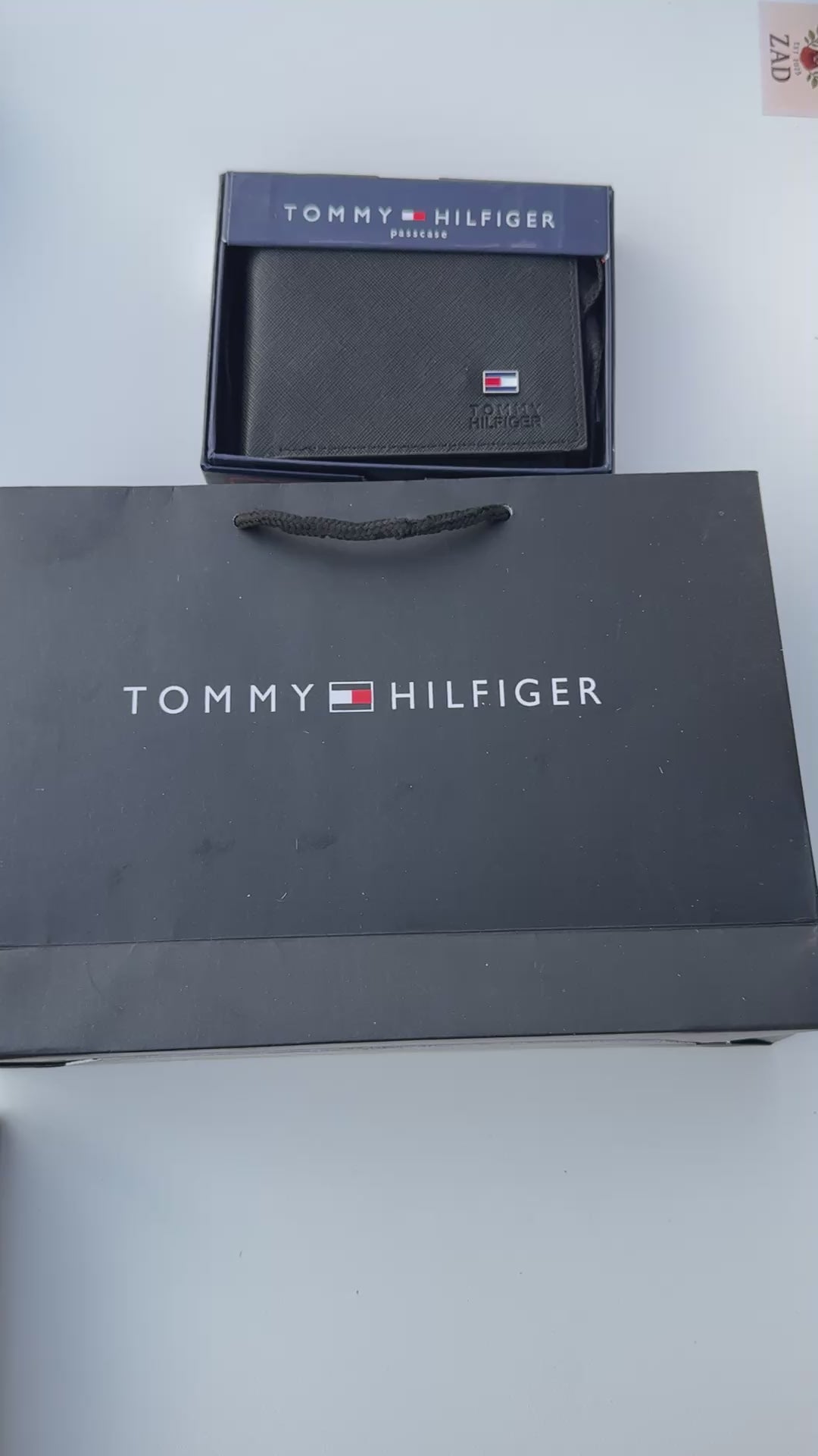 Tommy Hilfiger Leather Wallet – Premium Wallet with Gift Box & Bag