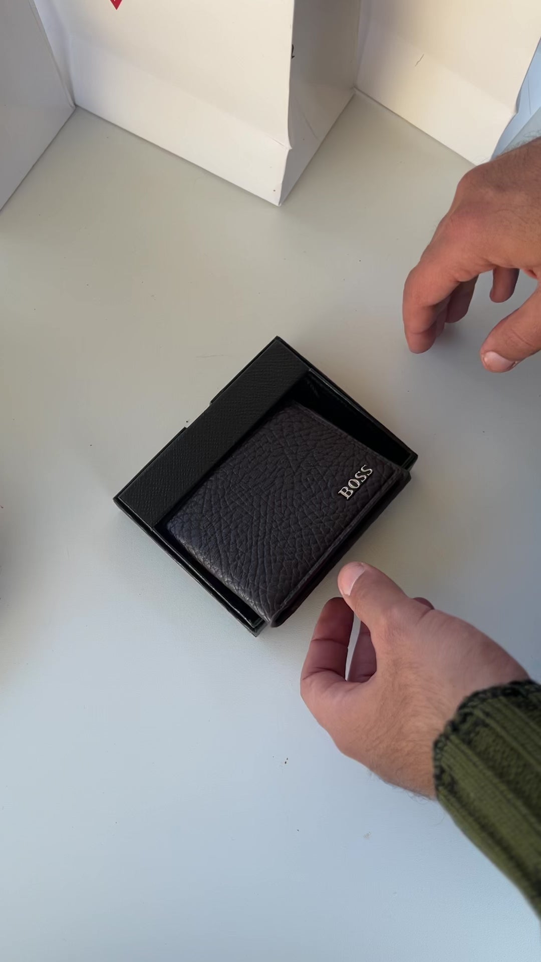 BOSS Leather bifold Wallet – Premium Gift Packaging Included